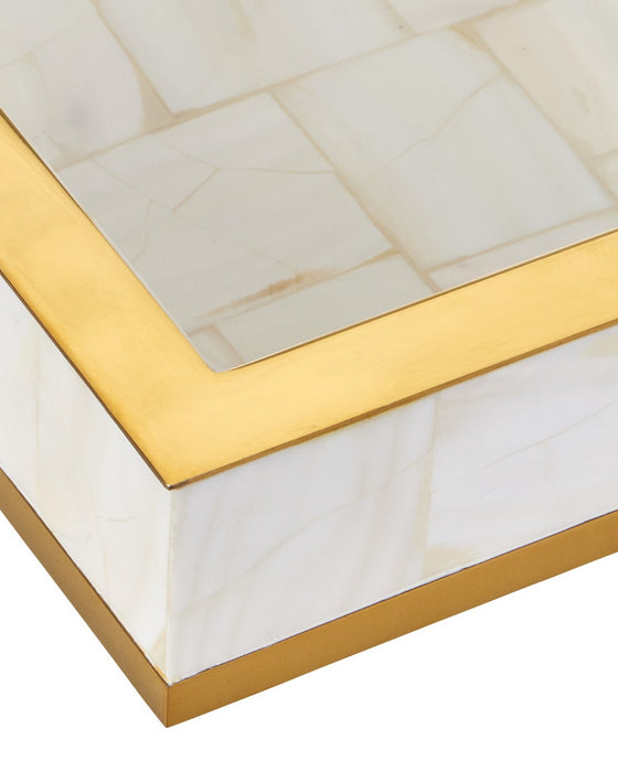 Currey and Company - 1200-1021 - Tray Set of 2 - Casey - Natural/Brass