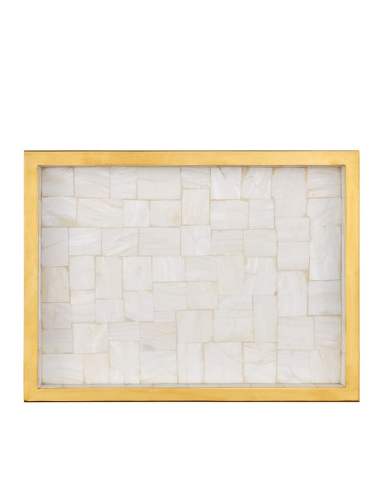 Currey and Company - 1200-1021 - Tray Set of 2 - Casey - Natural/Brass