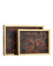 Currey and Company - 1200-1022 - Tray Set of 2 - Casey - Natural/Brass