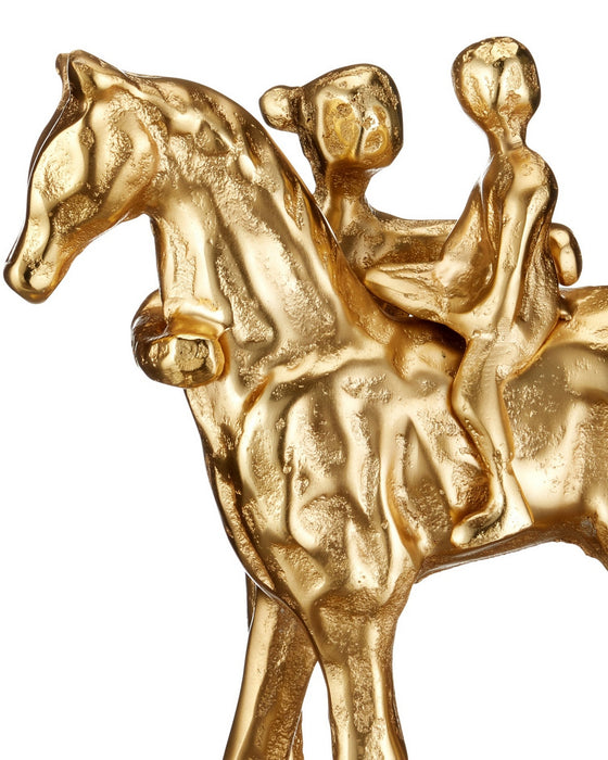 Currey and Company - 1200-1033 - Sculpture - Dujardin Equestrian - Gold