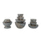 Currey and Company - 1200-1049 - Box Set of 3 - Marbleized - Marbleized Gray