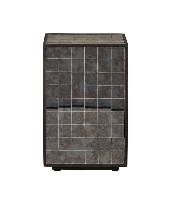 Currey and Company - 3000-0328 - Accent Table - Mosaico - Ebony/Antique Mirror