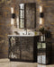 Currey and Company - 3000-0329 - Pedestal - Mosaico - Ebony/Antique Mirror