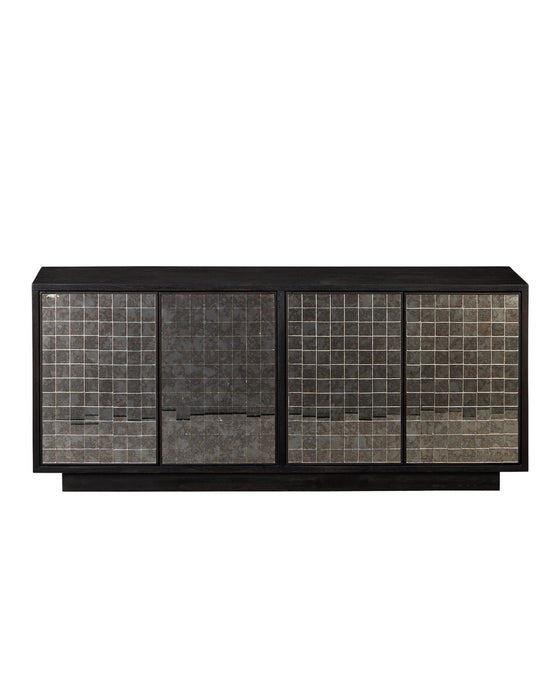 Currey and Company - 3000-0330 - Credenza - Mosaico - Ebony/Antique Mirror