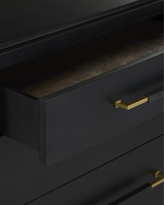 Currey and Company - 3000-0332 - Chest - Verona - Black/Natural/Champagne/Silver