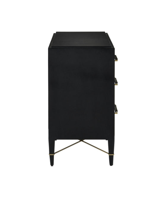 Currey and Company - 3000-0332 - Chest - Verona - Black/Natural/Champagne/Silver