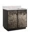 Currey and Company - 3800-0013 - 36" Vanity with Rectangular Undermount Sink - Mosaico - Ebony/Natural/White/Antique Mirror
