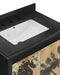 Currey and Company - 3800-0014 - 36" Vanity with Rectangular Undermount Sink - Karlson - Stained Vellum/Caviar Black & Faux Bone/Black/White