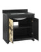 Currey and Company - 3800-0014 - 36" Vanity with Rectangular Undermount Sink - Karlson - Stained Vellum/Caviar Black & Faux Bone/Black/White