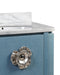 Currey and Company - 3800-0015 - 36" Vanity with Oval Undermount Sink - Briallen - Laquered Blue Linen/Natural/White/Polished Nickel