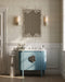 Currey and Company - 3800-0015 - 36" Vanity with Oval Undermount Sink - Briallen - Laquered Blue Linen/Natural/White/Polished Nickel