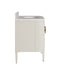 Currey and Company - 3800-0016 - 36" Vanity with Oval Undermount Sink - Briallen - Cerused White/Natural/White/Polished Brass
