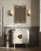 Currey and Company - 3800-0016 - 36" Vanity with Oval Undermount Sink - Briallen - Cerused White/Natural/White/Polished Brass