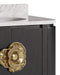 Currey and Company - 3800-0017 - 36" Vanity with Oval Undermount Sink - Briallen - Caviar Black/Natural/White/Light Antique Brass