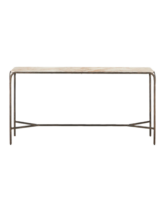 Currey and Company - 4000-0219 - Console Table - Crema - Natural/Bronze