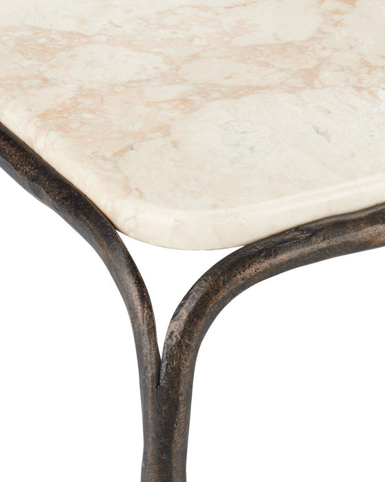 Currey and Company - 4000-0220 - Cocktail Table - Crema - Natural/Bronze