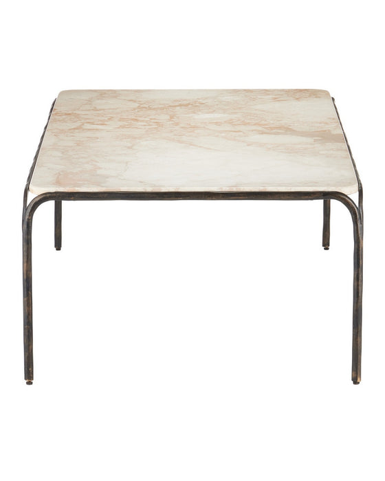Currey and Company - 4000-0220 - Cocktail Table - Crema - Natural/Bronze