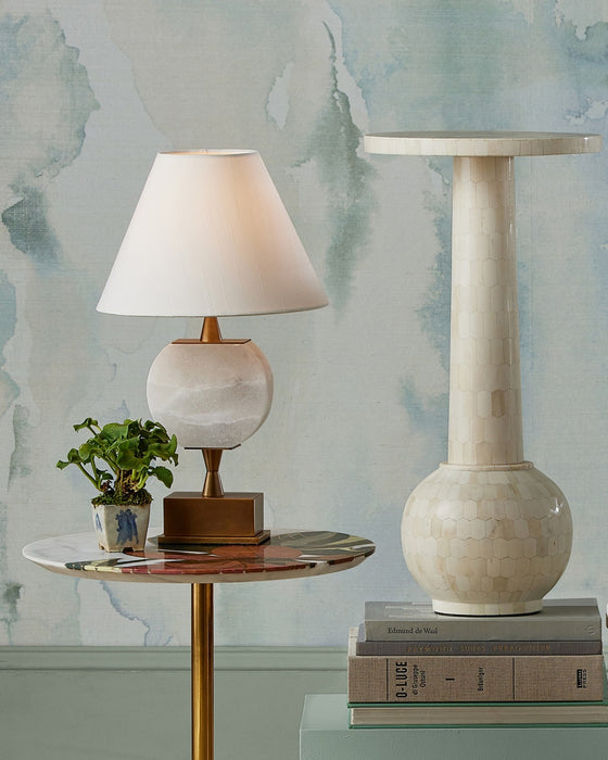 Currey and Company - 4000-0222 - Accent Table - Roselle - Natural/Brass