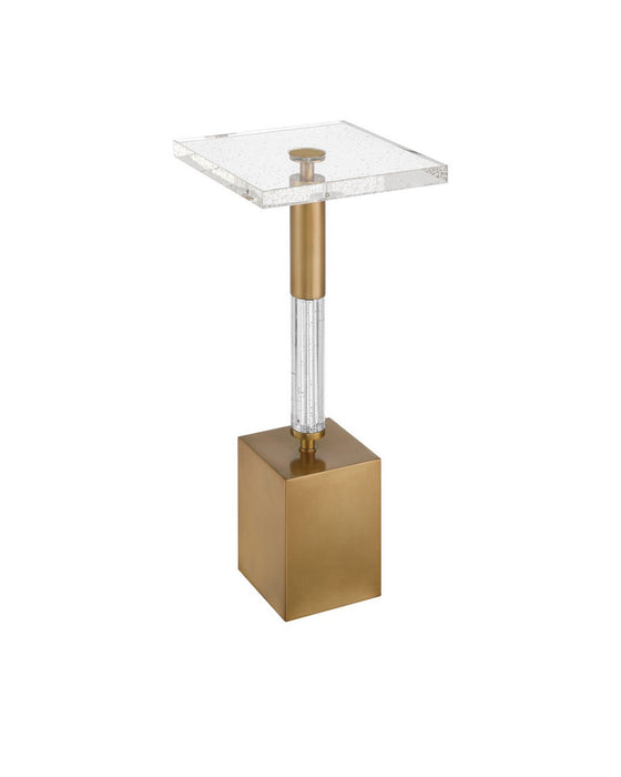 Currey and Company - 4000-0223 - Drinks Table - Desiree - Clear/Antique Brass