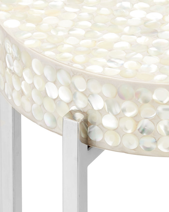 Currey and Company - 4000-0224 - Drinks Table - Gerri Dot - Natural/Polished Nickel
