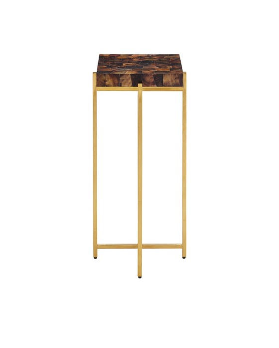 Currey and Company - 4000-0226 - Accent Table - Casey - Natural/Brass