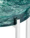 Currey and Company - 4000-0227 - Drinks Table - Rina - Teal/Polished Nickel