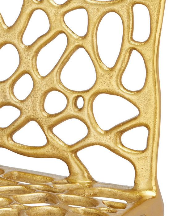 Currey and Company - 4000-0231 - Side Chair - Honeycomb - Gold