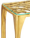 Currey and Company - 4000-0232 - Console Table - Honeycomb - Gold/Clear
