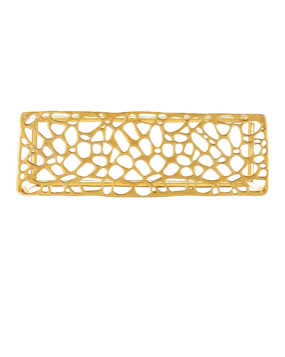 Currey and Company - 4000-0232 - Console Table - Honeycomb - Gold/Clear