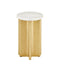 Currey and Company - 4000-0233 - Accent Table - Doublet - White/Antique Brass