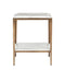 Currey and Company - 4000-0236 - Side Table - Oblique - Natural/Antique Brass