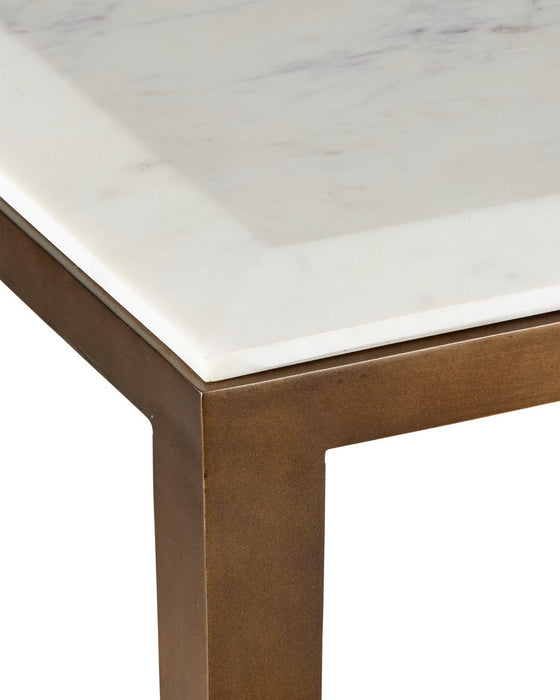 Currey and Company - 4000-0238 - Console Table - Oblique - Natural/Antique Brass