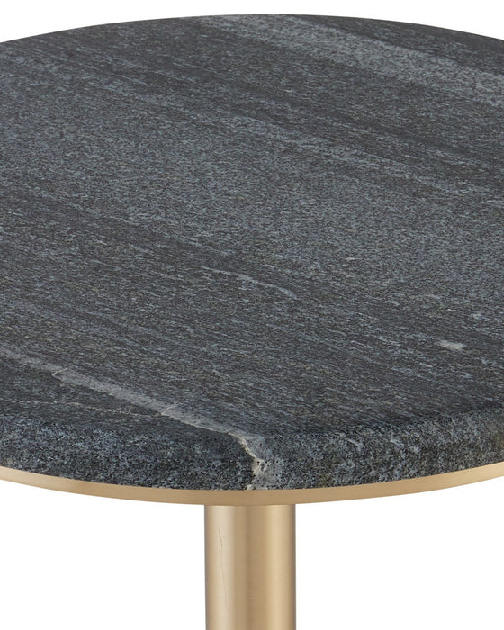 Currey and Company - 4000-0241 - Accent Table - Miles - Natural/Polished Brass