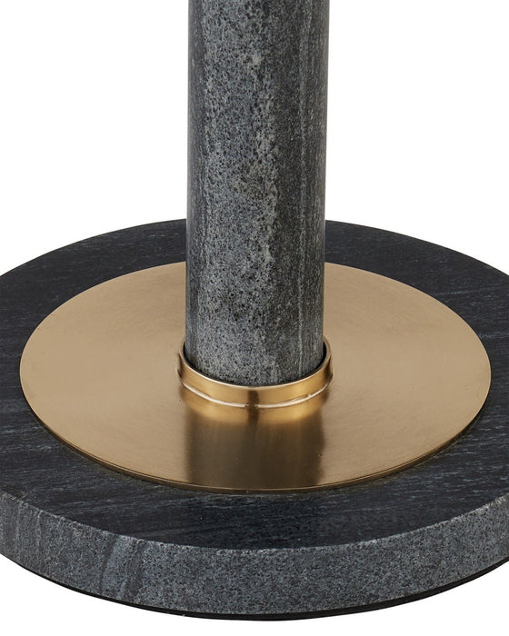 Currey and Company - 4000-0241 - Accent Table - Miles - Natural/Polished Brass