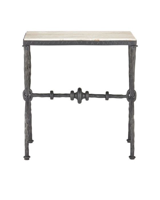 Currey and Company - 4000-0243 - Side Table - Agora - Natural/Rustic Bronze