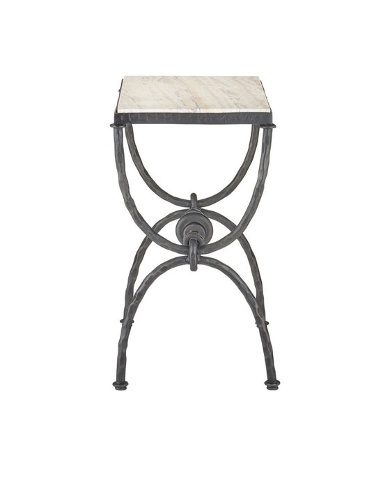 Currey and Company - 4000-0243 - Side Table - Agora - Natural/Rustic Bronze