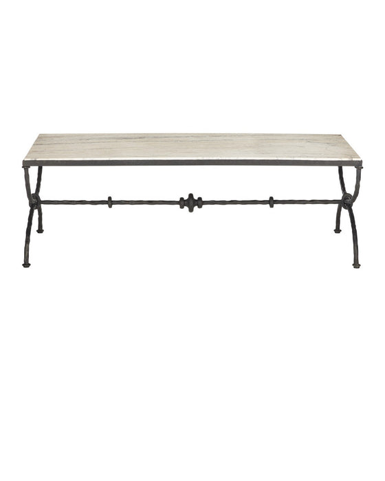 Currey and Company - 4000-0244 - Cocktail Table - Agora - Natural/Rustic Bronze