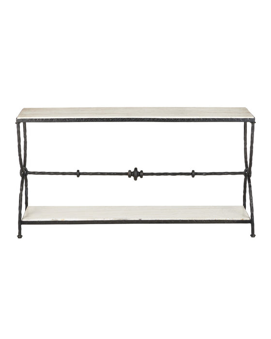 Currey and Company - 4000-0245 - Console Table - Agora - Natural/Rustic Bronze