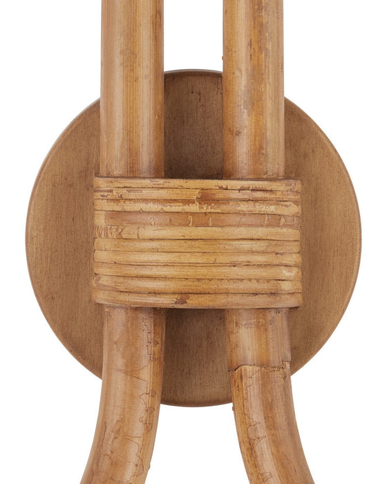 Currey and Company - 5000-0280 - Two Light Wall Sconce - Samsara - Natural/Saddle Tan