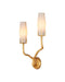 Currey and Company - 5000-0284 - Two Light Wall Sconce - Mathilda - White/Matte Gold
