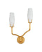 Currey and Company - 5000-0284 - Two Light Wall Sconce - Mathilda - White/Matte Gold