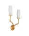 Currey and Company - 5000-0285 - Two Light Wall Sconce - Mathilda - White/Matte Gold