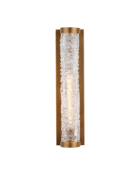 Currey and Company - 5800-0064 - One Light Wall Sconce - Busby - Clear/Brushed Brass