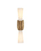 Currey and Company - 5800-0065 - Two Light Wall Sconce - Burrows - Opaque White/Antique Brass