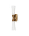 Currey and Company - 5800-0065 - Two Light Wall Sconce - Burrows - Opaque White/Antique Brass
