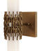 Currey and Company - 5800-0069 - Two Light Wall Sconce - Brietta - Opaque White/Antique Brass