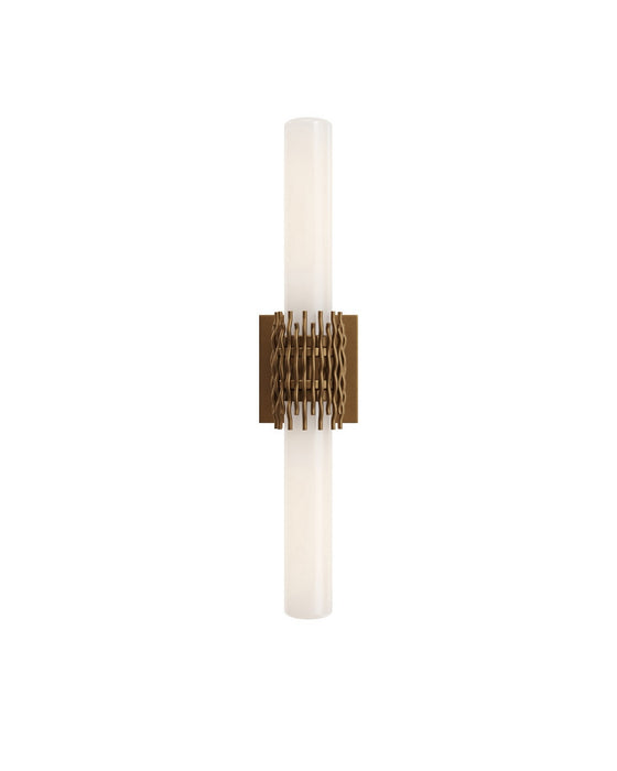 Currey and Company - 5800-0069 - Two Light Wall Sconce - Brietta - Opaque White/Antique Brass