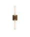 Currey and Company - 5800-0069 - Two Light Wall Sconce - Brietta - Opaque White/Antique Brass