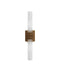 Currey and Company - 5800-0069 - Two Light Wall Sconce - Brietta - Opaque White/Antique Brass