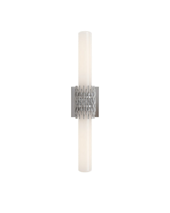Currey and Company - 5800-0070 - Two Light Wall Sconce - Brietta - Opaque White/Polished Nickel